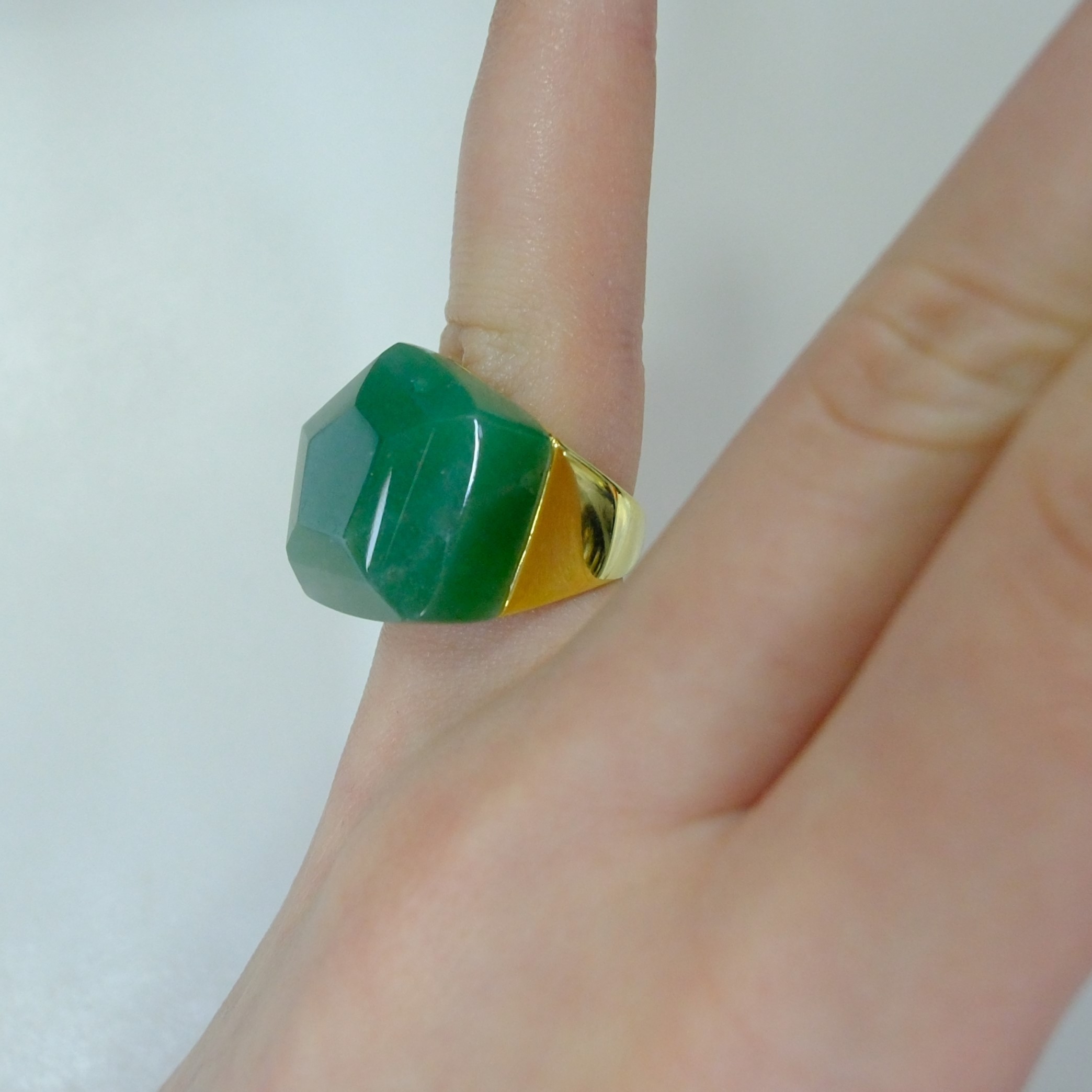Серебряное кольцо с авантюрином